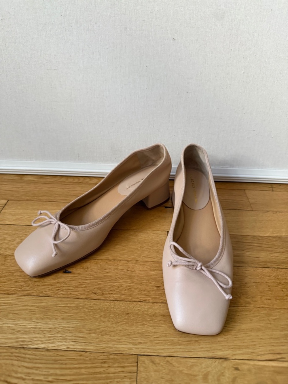 Margaux The ADA Women’s Ballet Pump Heels in Blush Beige with Bow